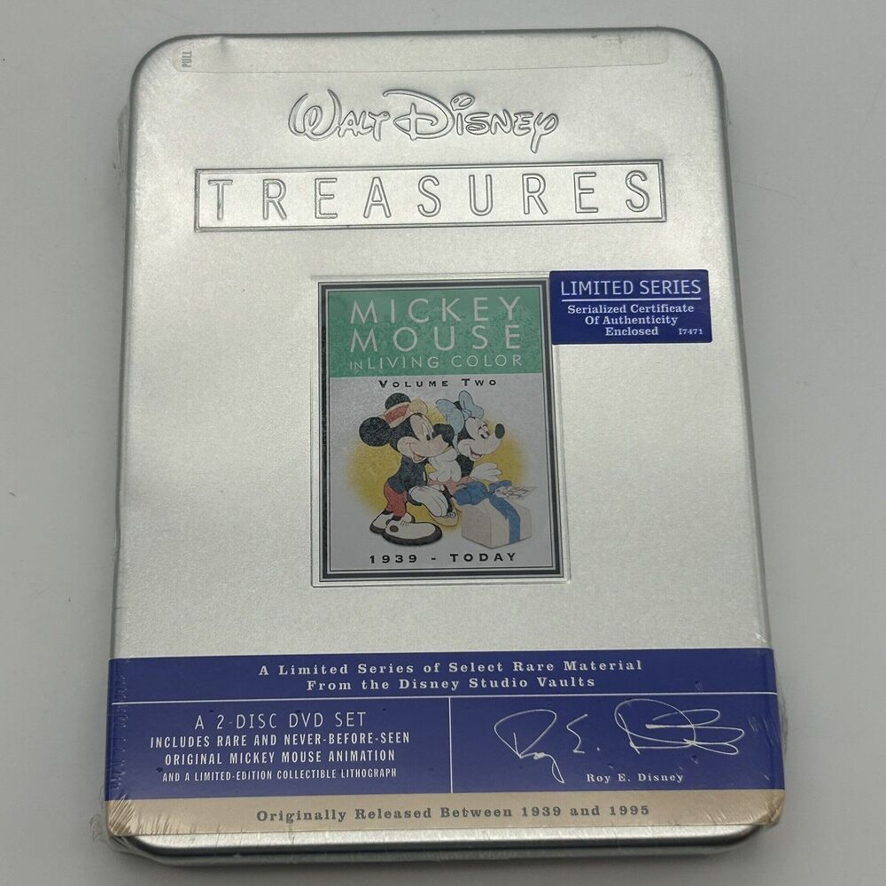 Walt Disney Treasures Mickey Mouse in Living Color Vol. 2: 1939-Today DVD Sealed